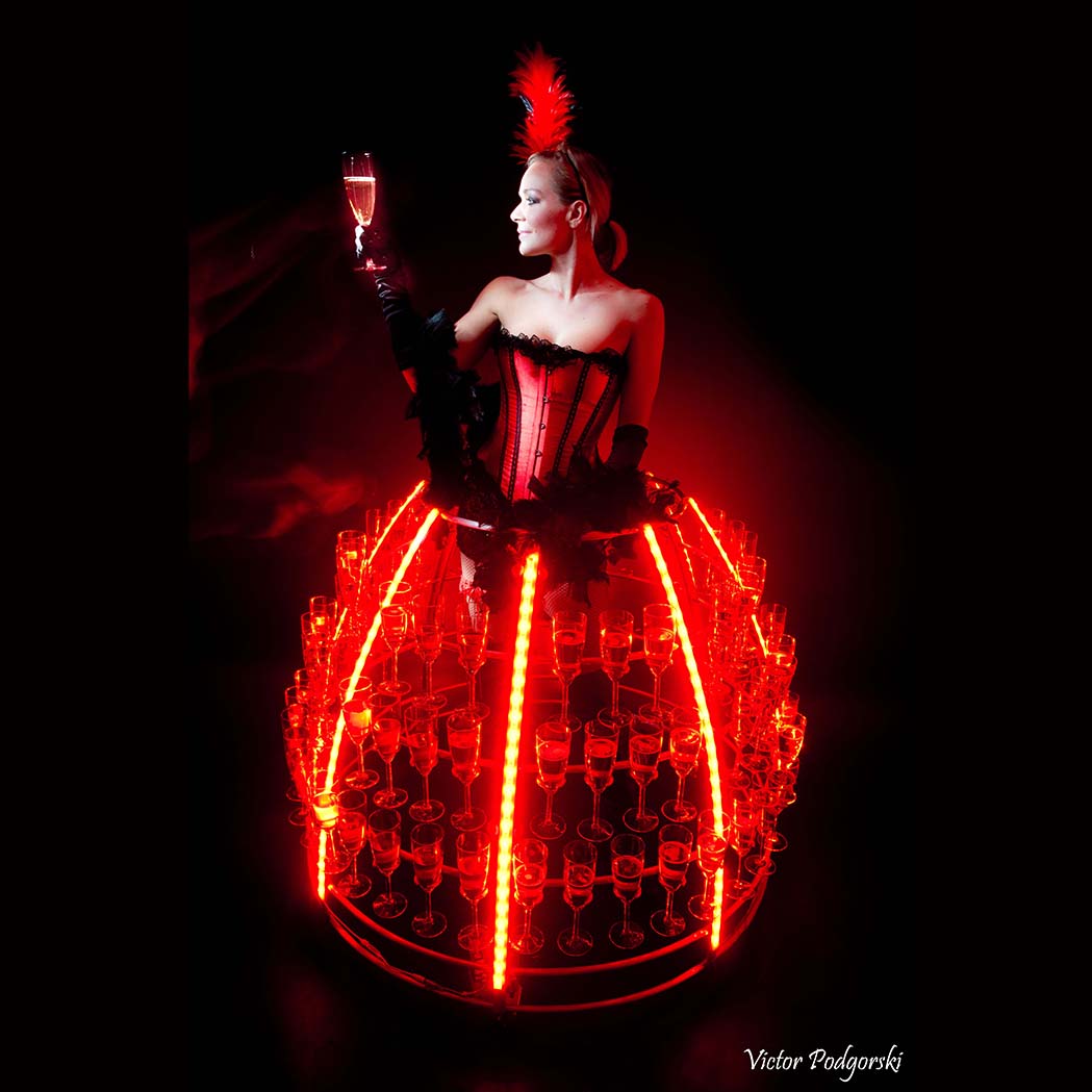 Robe Champagne Tenue Cabaret Bd2